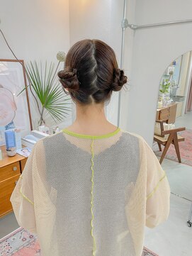 ヘアー アイス カンナ(HAIR ICI Canna) ツインアレンジ/簡単アレンジ/ヘアセット/アップスタイル