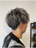 ハイライトカラー/メンズショート/眉wax/スキンケア/ヘッドスパ
