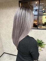 サニー 渋谷(SUNNY) バレイヤージュ、ハイライト、レイヤーロング、グレーベージュ