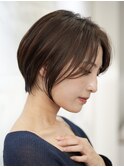 表参道白髪ぼかし髪質改善カラーウルフショートボブ40代50代60代