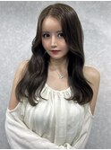 ロングヘアーオリーブベージュカラー 赤坂見附
