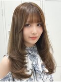 韓国風レイヤーカット髪質改善ダブルカラーハッシュカット