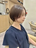 ロンドプロフィール 浦和(Lond profil)&nbsp;大人可愛い20代30代40代黒髪前下がりショートボブ丸みショート◎