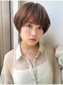 ふんわり丸みショートボブ/大人ガーリー/透明感/小顔艶p戸田公園