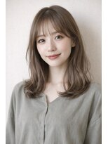 土曜日のクジラ 黒崎店&nbsp;透明感グレージュ × セミロング