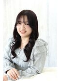 グレージュ×ロングスタイル