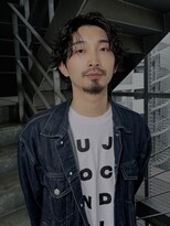 ヨンマルヨン(404) 大人センターパート×艶パーマ