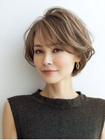 Heart's美人設計と白髪ぼかし専門店 青山表参道店 脱白髪染め/ショートヘア【ハーツ】&nbsp;白髪ぼかし脱白髪染め似合わせショートボブ40代50代60代