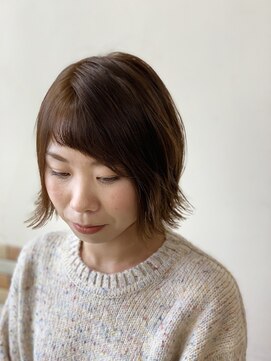 レモーリア 己斐店 レモーリア ヌーディベージュ 切りっぱなしボブ