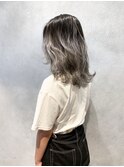 バレイヤージュ×シルバーグレー