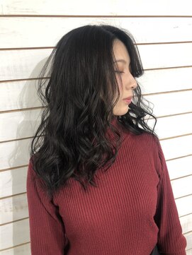 ビーヘアサロン(Beee hair salon) 【渋谷エクステ・カラーBeee/安部 郁美】ネイビーブラックStyle