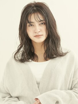 エンタク 新宿三丁目店(enntaku) シースルーバング×リラックスウェーブ