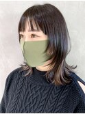 ウルフインナーカラー_アースカラーくびれヘア_ba316162