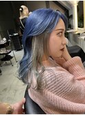 【Lond表参道倉崎涼】リバースインナーカラー！ブルーへア