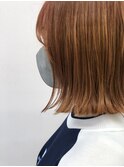 外ハネボブ　ピュアオレンジ　ブリーチ必須　6