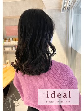 アイディール(:ideal) パープルアッシュグレージュで上品ヘアに♪