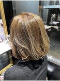 白髪ぼかしハイライト デザインハイライト