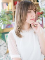 カバーヘア ブリス 上尾西口店(COVER HAIR bliss) 外国人風ハイトーンカラー小顔くびれセミディc5上尾20代30代40代