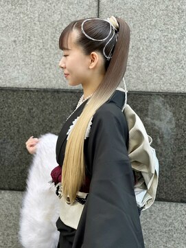 ルフレ(Reflet) 成人式ヘアー長さ出しポニーテール
