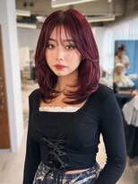 キオク(KIOX) 海外レイヤー×ワインレッド