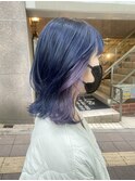 インナーカラーブルーバイオレット