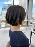 黒髪カタログ/ボブルフ/小顔に見せるヘア/ワンレン