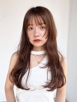 アルバム 池袋(ALBUM)&nbsp;くすみベージュ透明感カラーウルフレイヤーロング秋色_ba537291