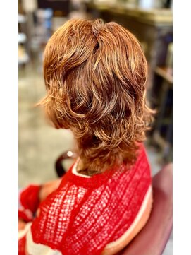 サーティエイト(38) 艶めき美髪ふわゆるウェーブウルフレイヤー/カット/髪質改善/