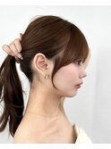 前髪顔まわり韓国ヘアレイヤーカットサイドバンク2wayバンク韓国