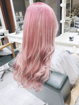 デイズ(days) ピンクベージュカラー/ハイトーンロング