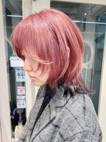 テトラ バイ ネオリーブ 横浜西口店(tetra by neolive)&nbsp;☆ピンクブラック裾カラーデザインカラーブリーチ横浜