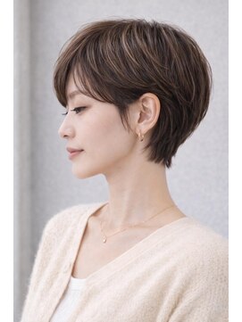 アルトル 池袋2nd(altru) ◇大人40代50代60代ショートボブ丸みショート白髪ぼかし
