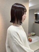 アト(Ato.) 大人綺麗めヘイリーボブxピンクブラウン【菅井】【Ato.明石】