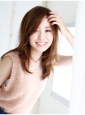 大人可愛い輪郭美人に見えるミセスレイヤーカット/30代40代50代