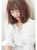 大人かわいいひし形ボブヴェールウェーブなエアリーパーマ