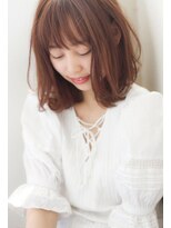 大人かわいいひし形ボブヴェールウェーブなエアリーパーマ