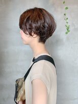 テトヘアー(teto hair) short (ハンサムショート、パーマ、ベージュブラウン)
