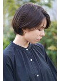 斜めバングのショートボブ♪新宿