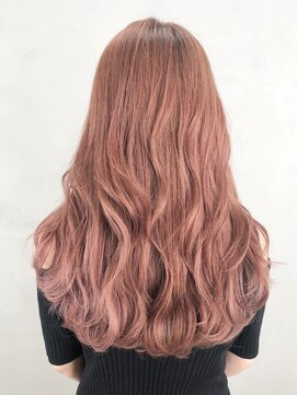 アルバム 銀座(ALBUM GINZA) ピンクベージュ_ウェーブパーマフォギーベージュ耳かけ_ba294991