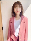 透けバングの大人ボブパーマ