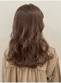 ミディアムヘア暗めカラーデザインカラーフェイスフレーミング