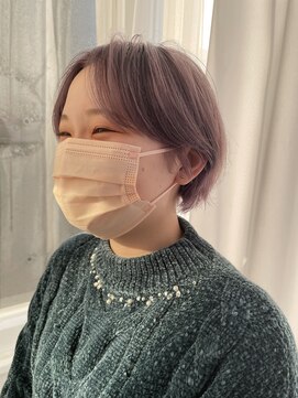 キジ(kiji) 丸みショート / ラベンダーカラー / 透明感カラー