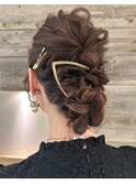 結婚式お呼ばれヘアネープシニヨン【肥田亜沙美】