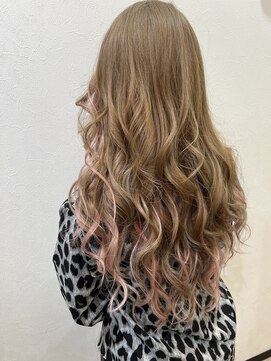 ヘアーグランデシーク(Hair Grande Seeek) シールエクステインナーカラー ブラウン×ピンクメッシュ☆