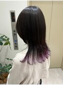 裾カラー＊パープル＊コントラストカラー【ZinaCENTRAL】