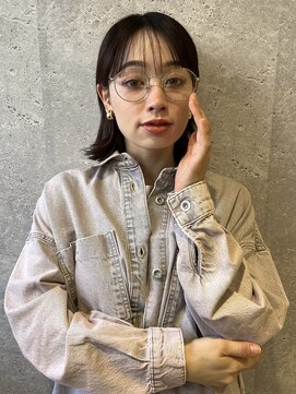 アース 三軒茶屋店(HAIR&MAKE EARTH) 三軒茶屋_レディース_ミディアム_ボブ_外ハネ_切りっぱなし_小顔