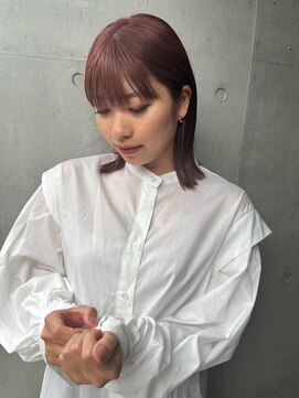 アルカナ 明治神宮前原宿(ARCANA) 前髪　マルチボブ　ピンクベージュ　インナーグレージュ　ウルフ