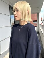 イロウ 天神大名店(IROW)&nbsp;抜きっぱなしブロンド　切りっぱなし　ケアブリーチ【天神大名】