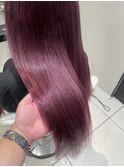 ブリーチなしダブルカラーでできるベリーピンク！