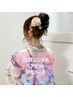 浴衣レンタル＋着付け＋ヘア＋フルメイク￥12300+飾りオプション1つ